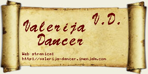 Valerija Dancer vizit kartica
